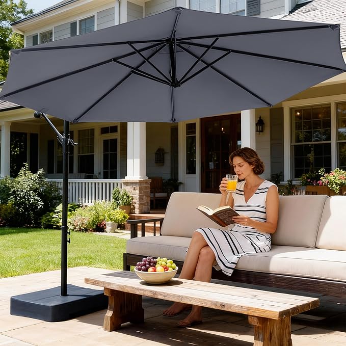 OLILAWN 10ft Patio Umbrella with Base
