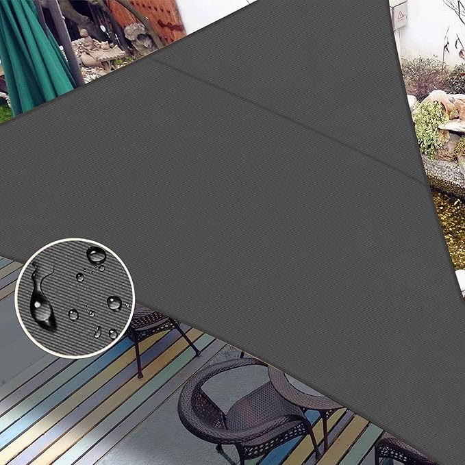 LOVE STORY Right Triangle 12'x18'x21.6' Waterproof Sun Shade Sail Canopy UV Block for Outdoor Patio Backyard Carport,Dark Grey(We Make Custom Size)
