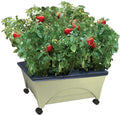 Emsco Group 2342-1HD City Picker Self Watering and Improved Aeration – Mobile Unit with Casters-Sand Raised Bed Grow Box