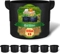 Gardzen 6-Pack 10 Gallon Grow Bags, Aeration Fabric Pots with Handles, Heavy Duty Cloth Pots for Plants