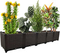 Large Planters for Outdoor Plants pots Elevated Garden Boxes Raised Garden Bed Garden Patio Balcony Deck to Planting Flowers Vegetables Tomato and Herbs