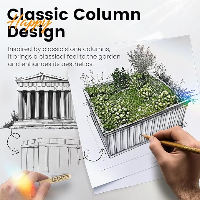 KING BIRD Raised Garden Bed 68" x 36" x 12" (2 Packs) Galvanized Steel Metal Outdoor Planter Kit Box for Vegetables, Flowers, Fruits, and Herbs, Ivory