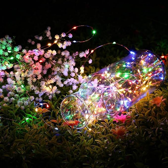 Joomer Solar Fairy Lights, 4-Pack Total 104FT 320LED Solar String Lights Outdoor Waterproof 8 Lighting Modes for Fence Party Garden Patio Yard Home Holiday Tree Outdoor Decoration (Multicolor)