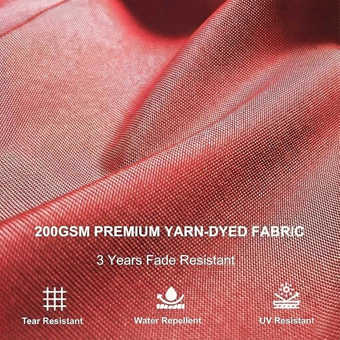 Pergola Shade Cover Replacement Canopy Top Compatible with 10 X 13 ft 6-Bar Pergola Frames - Red (Canopy Size 116" W x 135" L, Canopy Top Only)