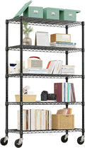 Xcity Storage Shelves, 5 Tier Heavy Duty Metal Shelving Unit, 2000 LBS Capacity Adjustable Steel Wire Shelf Organizer for Pantry, Kitchen, Garage, 14" D x 36" W x 72" H, Chrome