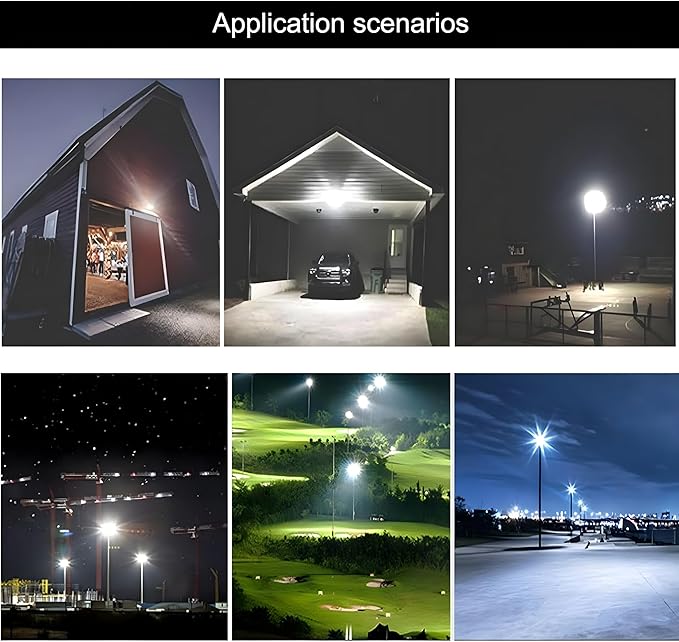 2Pack LED Flood Light Outdoor,250W LED Work Light 25500lmwith 6FT US Plug,IP66 Waterproof Exterior Security Lights,6000K Daylight White Outside Floodlights Slim Design for Playground Yard