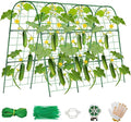 Cucumber Trellis for Raised Bed, U-Shape Garden Trellis for Climbing Plants Outdoor, Metal Arch Vegetables Trellis, Plant Support for Grape Vine Beans Squash Peas Flower