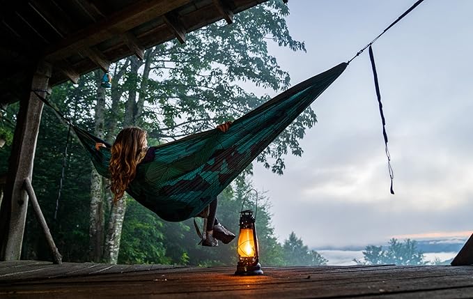 ENO, Eagles Nest Outfitters DoubleNest Lightweight Camping Hammock, 1 to 2 Person, Special Edition Colors, ATC