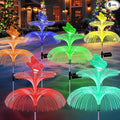 6 Pack Solar Garden Lights, Gardening Birthday Gifts for Mom Grandma Women, Waterproof 7 Color Changing Jellyfish Light with Butterfly Solar Flower Lights for Outdoor Pool Yard Garden Decor