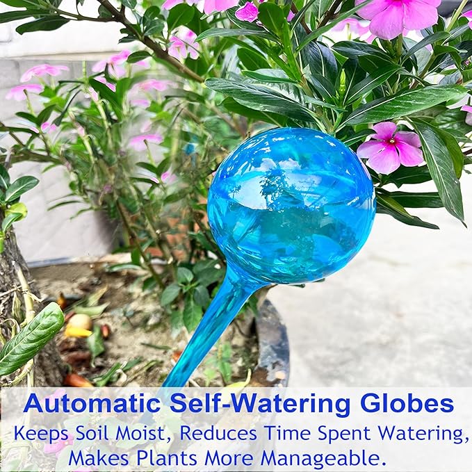 MOONSOUND 12pcs Plant Watering Globes - Automatic Plant Watering Bulbs for Indoor & Outdoor Potted Plants, Durable Plastic Garden Watering Devices
