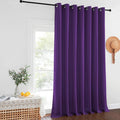 NICETOWN Blackout Curtains for Sliding Glass Door Room Divider Noise Reduce Curtain Panel Portable Window Screen Sliding Partition, W100 x L102 inches, 1 Panel, Royal Purple