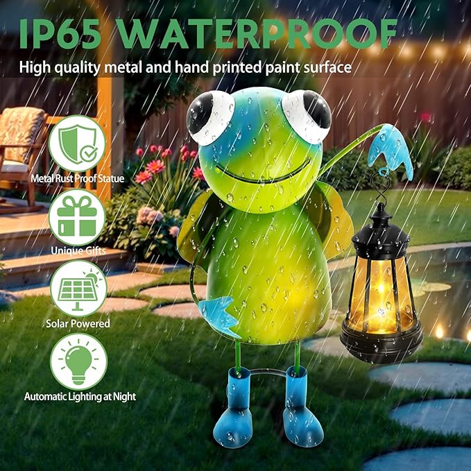 Garden Decor Turtle Solar Statues,Unique Garden Statues Turtle with Solar Lantern Waterproof, Birthday Gifts for Women Mom Grandma, Front Patio Balcony Yard Art Lawn Ornaments Porch Outdoor Decoration