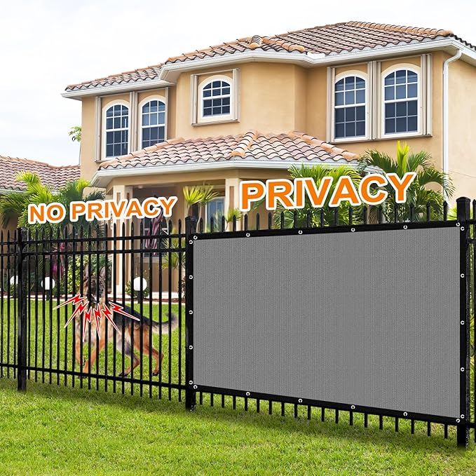 Artpuch 90% Sun Shade Cloth, 3 x 10 FT Pergola Shade Cover Canopy with Grommets, Sun Screen Fabric Tarp for Patio, Outdoor, Garden, Backyard, Blue Grey