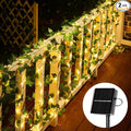 Brightown Solar Fairy Lights Outdoor, 2 Packs Total 66Ft Solar String Lights with Ivy, Plant Vine for Camping Outside Garden Yard Fence Wall