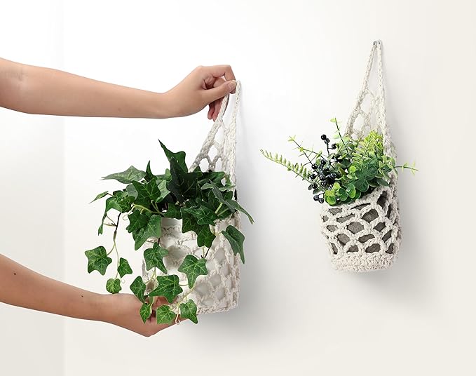 3 Packs Hanging Planters for Indoor Plants up to 4 in., Wall Plant Holder | Plant Hanger Indoor, Wall Planters for Indoor Plants, Hanging Plant (3PK, for 4 inch Pot)