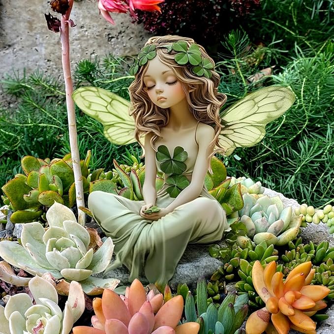 Fairy Garden Stake Decor, Acrylic 2D Garden Fairy Decoration, Fairy Garden Accessories for Outdoor Indoor Yard Lawn Pot Plants