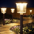 Super Bright Solar Pathway Lights Outdoor Powered,Adjustable Warm&Cool White,Waterproof IP65 Garden Decor Landscape Lighting Outside for Yard/Patio/Walkway/Driveway/Landscape (Cocoa Brown, 3 Pack)