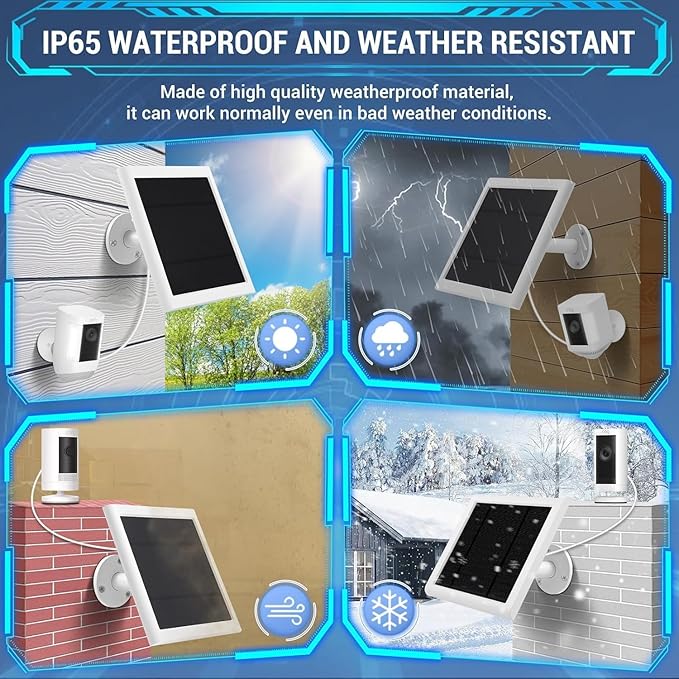 Solar Panel Outdoor for Ring (white-8pack)