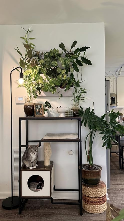 BOXSAND-12 Vertical Wall Planter for 12 Plants – Indoor/Outdoor Living Wall, Space-Saving Vertical Garden System, Easy 2-Screw Install (White, 24"x26", no pots)
