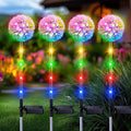 Solar Garden Lights Outdoor Decor: 4 Pack Dandelion Solar Flower Lights, 2 Modes 16 LED Colored Solar Lights for Outside, Waterproof Decorative Flowers for Yard, Patio, Gifts for Women Mom