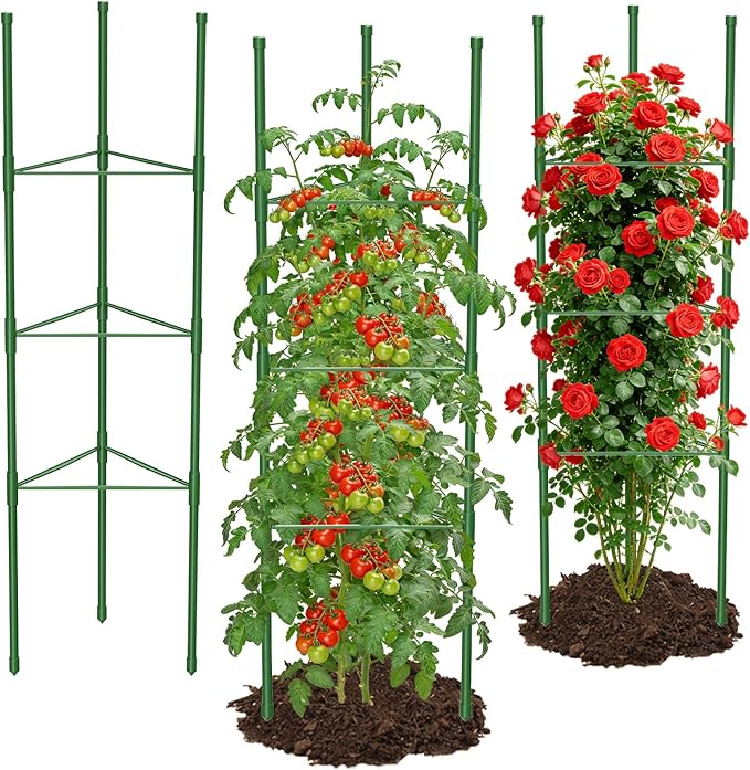 3 Pack Extra Larger Tomato Cages, 51in*17in Adjustable Tomatoes Plant Stakes Support Cages Trellis for Garden, Garden Trellis for Vegetable Flowers Fruits Climbing Plants