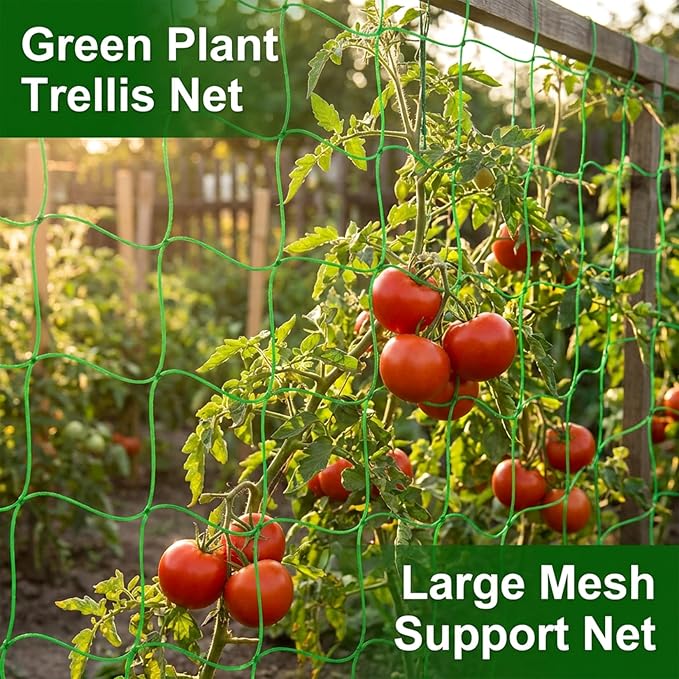Trellis Netting For Climbing Plants - MAQIHAN 2 PCS Garden Trellis Netting Plant Support Netting Heavy Duty Climbing Net Trellis For Cucumber Tomato Grape Vegetable Fruits Bean Climbing Plants Outdoor