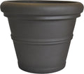 Tusco Products RR135ES Classic Rolled Rim Garden Planter, 13.5", Espresso