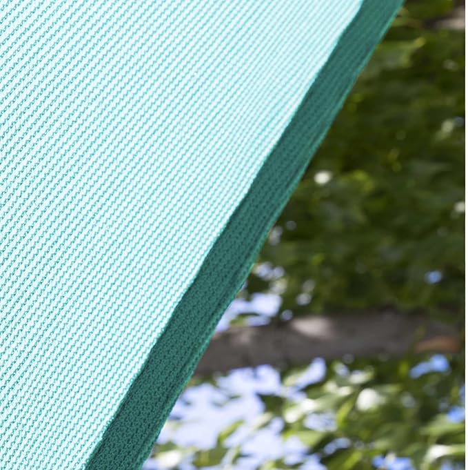 Amgo Custom Size 10' x 14' x 17.2' Turquoise Triangle Sun Shade Sail Order to Make Canopy Awning UPF50+ AGSLT, 95% UV Blockage, Water & Air Permeable, 200GSM Commercial Standard (We Customize)