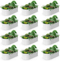 A ANLEOLIFE 12-Set 8X4X2 ft Galvanized Raised Garden Bed Kit, Oval Metal Deep Root Planters for Outdoor Plants, Antique White