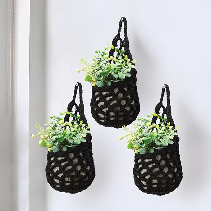 3 Packs Hanging Planters for Indoor Plants up to 4 in., Wall Plant Holder | Plant Hanger Indoor, Wall Planters for Indoor Plants, Hanging Plant (3PK, for 4 inch Pot)