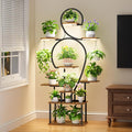 POZILAN Plant Stand Indoor with Grow Light - 9 Tiered 63" Tall Indoor Plant Shelf for Multiple Plants, Large Plant Shelf with Grow Light, Lighted Plant Stand for Indoor Plants