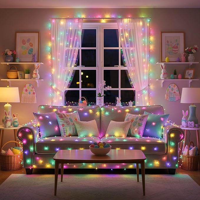 Brizled RGB Christmas Lights, 66ft 200 LED Color Changing Christmas Light with Remote, Dimmable Xmas Lights Outdoor Indoor Waterproof Mini String Light, Xmas Tree Lighting for Tree Halloween Party
