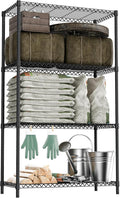 2400LBS 35.5" W Standing Shelf Units Wire Rust-Proof Outdoor Storage Shelving 4-Tier Utility Shelving Unit for Garden Home,Kitchen,Office Dark Grey 17.7" D x 35.5" W x 59.4" H