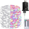 Cool White ⇋ Multicolor 66Ft 200LED Christmas Fairy Lights Plug in with Remote, Waterproof String Lights Outdoor Indoor 8 Modes with Timer, Twinkle Lights for Girl's Room Garden Christmas Decorations