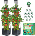 2-Pack Tomato Planter with Trellis, 57" Self-Watering Raised Garden Bed Planter Box, Tomato Cages for Indoor & Outdoor Climbing Plants, Vines, Vegetables, and Flowers (57x9.8x9.8IN)