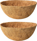 2 Pack 12 Inch Round Replacement Coco Liners for Hanging Basket Natural Coconut Fiber Liner for Flower Planter Coco Coir Pots for Indoor Outdoor Garden Plants