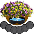 UPINS 6 Pcs Invisible Self Watering Planter, 6.7 Inches Insert Auto Plant Waterer Hanging Basket Planter Watering Devices Plastic Soil Water Retaining Drip Pan Saucer for Window Box Basket