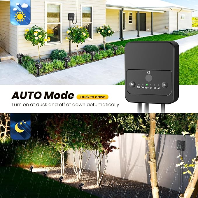 LED Landscape Lighting Kit Landscaping Lights with Remote Control Dimmable IP66 Waterproof 2700-6500K Spot Lights for Outdoor Garden Lawn Patio Yard with US Plug 12 Pack