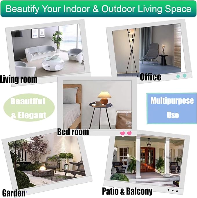 Plant Stand, 20'' Tall Plant Stand Indoor Outdoor, Rust-proof Small Patio Table Round Metal Side Table, Multi-role Plant Stool Small Outdoor Side Tables for Patio Garden Home Decor