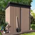 AECOJOY 5' x 3' Outdoor Storage Shed, Small Metal Shed (16.6 Sq.Ft Land) with Design of Lockable Door, Utility and Tool Storage for Garden, Backyard, Patio, Outside use.