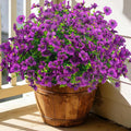 20 Bundles Artificial Flowers for Outdoors, UV Resistant Fake Plants Flowers Greenery Shrubs Plants for Decoration Outside Plants Hanging Planter Home Garden Decor (Fuchsia)