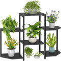Plant Stand Indoor,Multiple Plant Shelf Corner Rack, 6 Potted Plant Stand, 6 Tiers Large Flower Holder, Planter Display Rack for Patio Balcony Living Room Bedroom Decor, Black