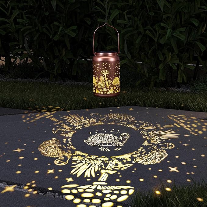 2 Pack Turtles Solar Lanterns Outdoor Waterproof - Mothers Day Gifts for Mom Grandma, Birthday Gifts for Women Solar Lights Outdoor Garden Decor for Outside, Patio, Outdoor, Yard