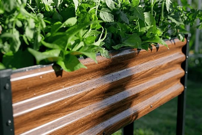 SnugNiture Raised Garden Bed with Legs, 2PCS 48×18×32in Outdoor Metal Elevated Raised Planter Box for Backyard, Patio, Balcony