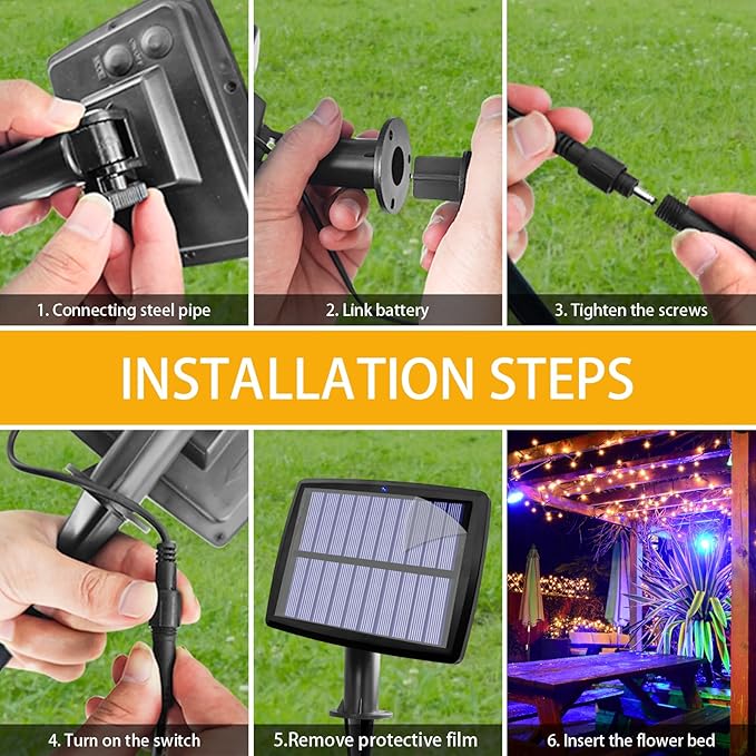 AVEKI Solar Pond Spotlights, 12 LED Solar Underwater Lights with Dual Head Waterproof Submarine Landscape Spotlight Security Lighting for Outdoor Patio Ganden Fountain Pond… (RGB, Dual Head)