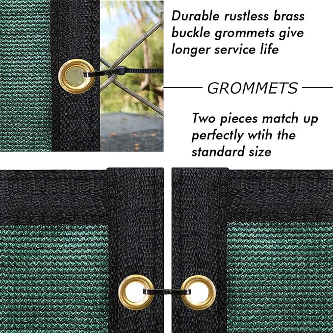 UPGRADE Privacy Fence Screen 4'x44' Dark Green Outdoor 90% Visibility Blockage 170 GSM Mesh Shade Cover Panels for Backyard,Balcony,Home Decoration with Zip Ties,Customized Avaliable