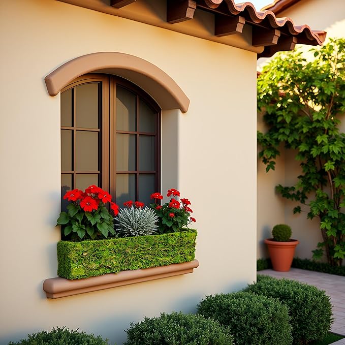 SuperMoss (29360) MossWeave Window Box Planter, Fresh Green, 30"