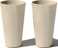 Veradek Demi Series Tall Planter for Porch, Patio, Backyard | Durable Plastic-Stone Composite Material | Modern Décor for Tall Plants, Grasses