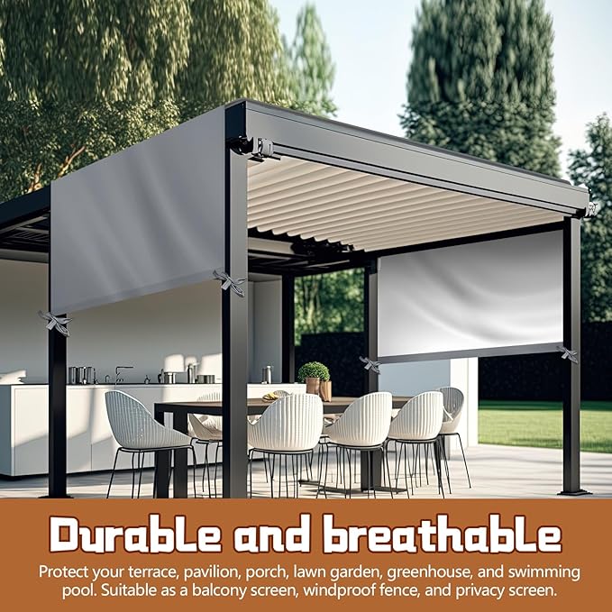 Universal Pergola Replacement Canopy Outdoor Canopy Shade Cover Waterproof Shade Top Cover for Outdoor Patio Porch Backyard(12 x 9 ft,Gray)