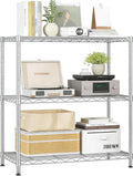 Xcity Storage Shelves, 3 Tier Heavy Duty Metal Shelving Unit with Wheels, 1050 LBS Capacity Adjustable Steel Wire Shelf Organizer for Pantry, Kitchen, Garage, 14" D x 24" W x 30" H, Chrome